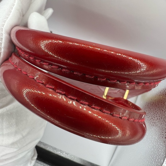 Louis Vuitton Alma bb vernis red double handle with lock & 2 keys - Picture 5 of 16